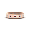 Load image into Gallery viewer, bezel-round-ruby-mens-wedding-ring-in-rose-gold-FDM11147GRUDR-NL-RG