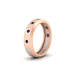 Load image into Gallery viewer, bezel-round-ruby-mens-wedding-ring-in-rose-gold-FDM11147GRUDRANGLE2-NL-RG
