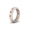 Load image into Gallery viewer, bezel-round-ruby-mens-wedding-ring-in-white-gold-FDM11147GRUDRANGLE2-NL-WG