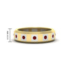Load image into Gallery viewer, bezel-round-ruby-mens-wedding-ring-in-yellow-gold-FDM11147GRUDR-NL-YG-HW