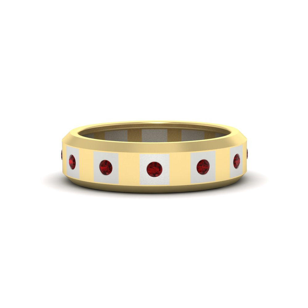 bezel-round-ruby-mens-wedding-ring-in-yellow-gold-FDM11147GRUDR-NL-YG