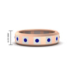 Load image into Gallery viewer, bezel-round-sapphire-mens-wedding-ring-in-rose-gold-FDM11147GSABL-NL-RG-HW

