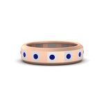 Load image into Gallery viewer, bezel-round-sapphire-mens-wedding-ring-in-rose-gold-FDM11147GSABL-NL-RG
