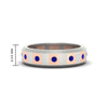 Load image into Gallery viewer, bezel-round-sapphire-mens-wedding-ring-in-white-gold-FDM11147GSABL-NL-WG-HW