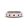 Load image into Gallery viewer, bezel-round-sapphire-mens-wedding-ring-in-white-gold-FDM11147GSABL-NL-WG