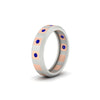 Load image into Gallery viewer, bezel-round-sapphire-mens-wedding-ring-in-white-gold-FDM11147GSABLANGLE2-NL-WG