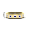 Load image into Gallery viewer, bezel-round-sapphire-mens-wedding-ring-in-yellow-gold-FDM11147GSABL-NL-YG-HW