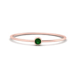 Load image into Gallery viewer, bezel-round-tiny-stackable-band-emerald-ring-in-rose-gold-FD9400RORGEMGR-NL-RG.jpg
