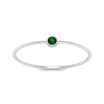 Load image into Gallery viewer, bezel-round-tiny-stackable-band-emerald-ring-in-white-gold-FD9400RORGEMGR-NL-WG.jpg
