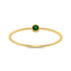Load image into Gallery viewer, bezel-round-tiny-stackable-band-emerald-ring-in-yellow-gold-FD9400RORGEMGR-NL-YG.jpg