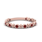 Load image into Gallery viewer, bezel-ruby-stacking-wedding-band-in-rose-gold-FD67387BGRUDR-NL-RG.jpg
