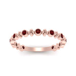 Load image into Gallery viewer, bezel-ruby-stacking-wedding-band-in-rose-gold-FD67387BGRUDR-NL-RG.jpg
