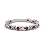 Load image into Gallery viewer, bezel-ruby-stacking-wedding-band-in-white-gold-FD67387BGRUDR-NL-WG.jpg
