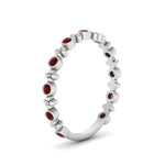 Load image into Gallery viewer, bezel-ruby-stacking-wedding-band-in-white-gold-FD67387BGRUDR-NL-WG.jpg
