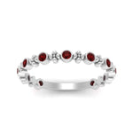 Load image into Gallery viewer, bezel-ruby-stacking-wedding-band-in-white-gold-FD67387BGRUDR-NL-WG.jpg
