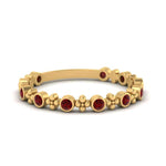 Load image into Gallery viewer, bezel-ruby-stacking-wedding-band-in-yellow-gold-FD67387BGRUDR-NL-YG.jpg

