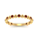 Load image into Gallery viewer, bezel-ruby-stacking-wedding-band-in-yellow-gold-FD67387BGRUDR-NL-YG.jpg
