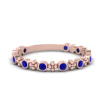Load image into Gallery viewer, bezel-sapphire-stacking-wedding-band-in-rose-gold-FD67387BGSABL-NL-RG.jpg
