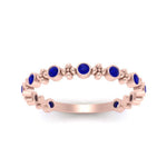 Load image into Gallery viewer, bezel-sapphire-stacking-wedding-band-in-rose-gold-FD67387BGSABL-NL-RG.jpg
