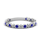Load image into Gallery viewer, bezel-sapphire-stacking-wedding-band-in-white-gold-FD67387BGSABL-NL-WG.jpg
