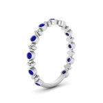 Load image into Gallery viewer, bezel-sapphire-stacking-wedding-band-in-white-gold-FD67387BGSABL-NL-WG.jpg
