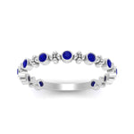 Load image into Gallery viewer, bezel-sapphire-stacking-wedding-band-in-white-gold-FD67387BGSABL-NL-WG.jpg
