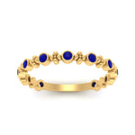 Load image into Gallery viewer, bezel-sapphire-stacking-wedding-band-in-yellow-gold-FD67387BGSABL-NL-YG.jpg
