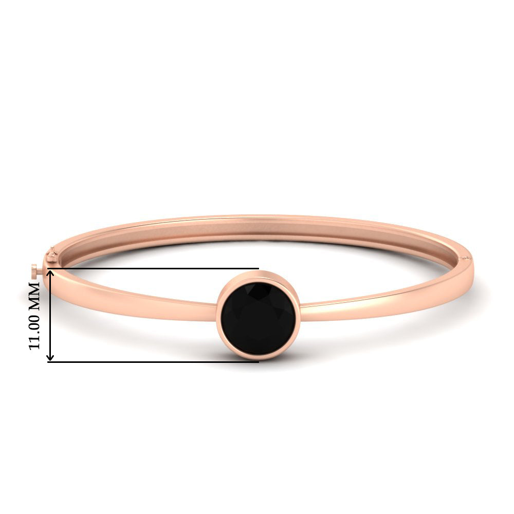 Bezel Set Solitaire Bangle Bracelet
