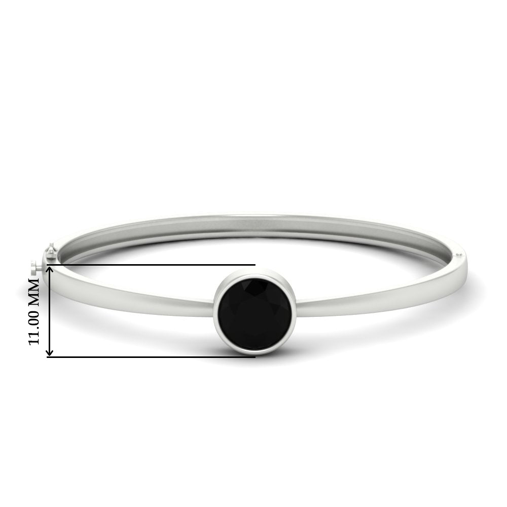 Bezel Set Solitaire Bangle Bracelet
