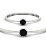Load image into Gallery viewer, Bezel Set Solitaire Bangle Bracelet