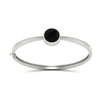 Load image into Gallery viewer, Bezel Set Solitaire Bangle Bracelet