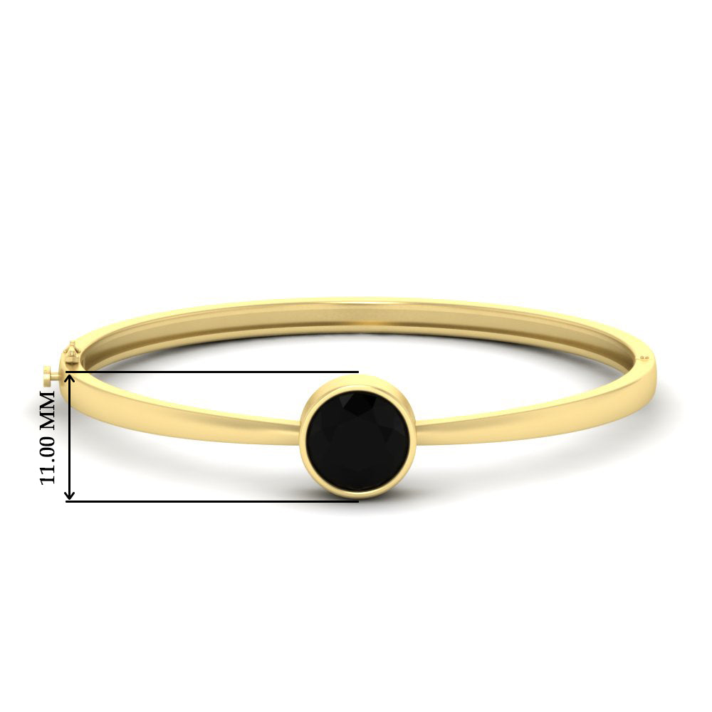 Bezel Set Solitaire Bangle Bracelet