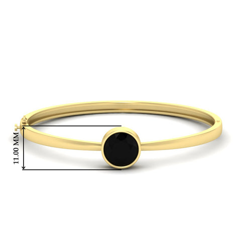 Bezel Set Solitaire Bangle Bracelet