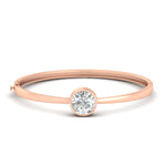 Load image into Gallery viewer, Bezel Set Solitaire Bangle Bracelet