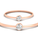 Load image into Gallery viewer, Bezel Set Solitaire Bangle Bracelet