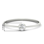 Load image into Gallery viewer, Bezel Set Solitaire Bangle Bracelet