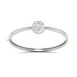 Load image into Gallery viewer, Bezel Set Solitaire Bangle Bracelet