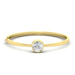 Load image into Gallery viewer, Bezel Set Solitaire Bangle Bracelet