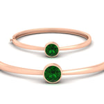 Load image into Gallery viewer, Bezel Set Solitaire Bangle Bracelet