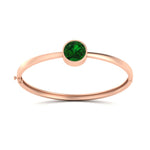 Load image into Gallery viewer, Bezel Set Solitaire Bangle Bracelet