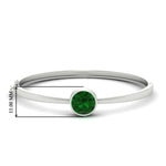 Load image into Gallery viewer, Bezel Set Solitaire Bangle Bracelet
