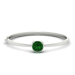 Load image into Gallery viewer, Bezel Set Solitaire Bangle Bracelet