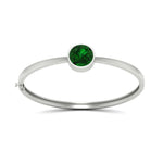 Load image into Gallery viewer, Bezel Set Solitaire Bangle Bracelet