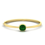 Load image into Gallery viewer, Bezel Set Solitaire Bangle Bracelet