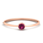 Load image into Gallery viewer, Bezel Set Solitaire Bangle Bracelet