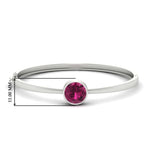 Load image into Gallery viewer, Bezel Set Solitaire Bangle Bracelet