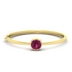 Load image into Gallery viewer, Bezel Set Solitaire Bangle Bracelet