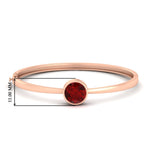 Load image into Gallery viewer, Bezel Set Solitaire Bangle Bracelet