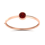 Load image into Gallery viewer, Bezel Set Solitaire Bangle Bracelet