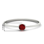 Load image into Gallery viewer, Bezel Set Solitaire Bangle Bracelet